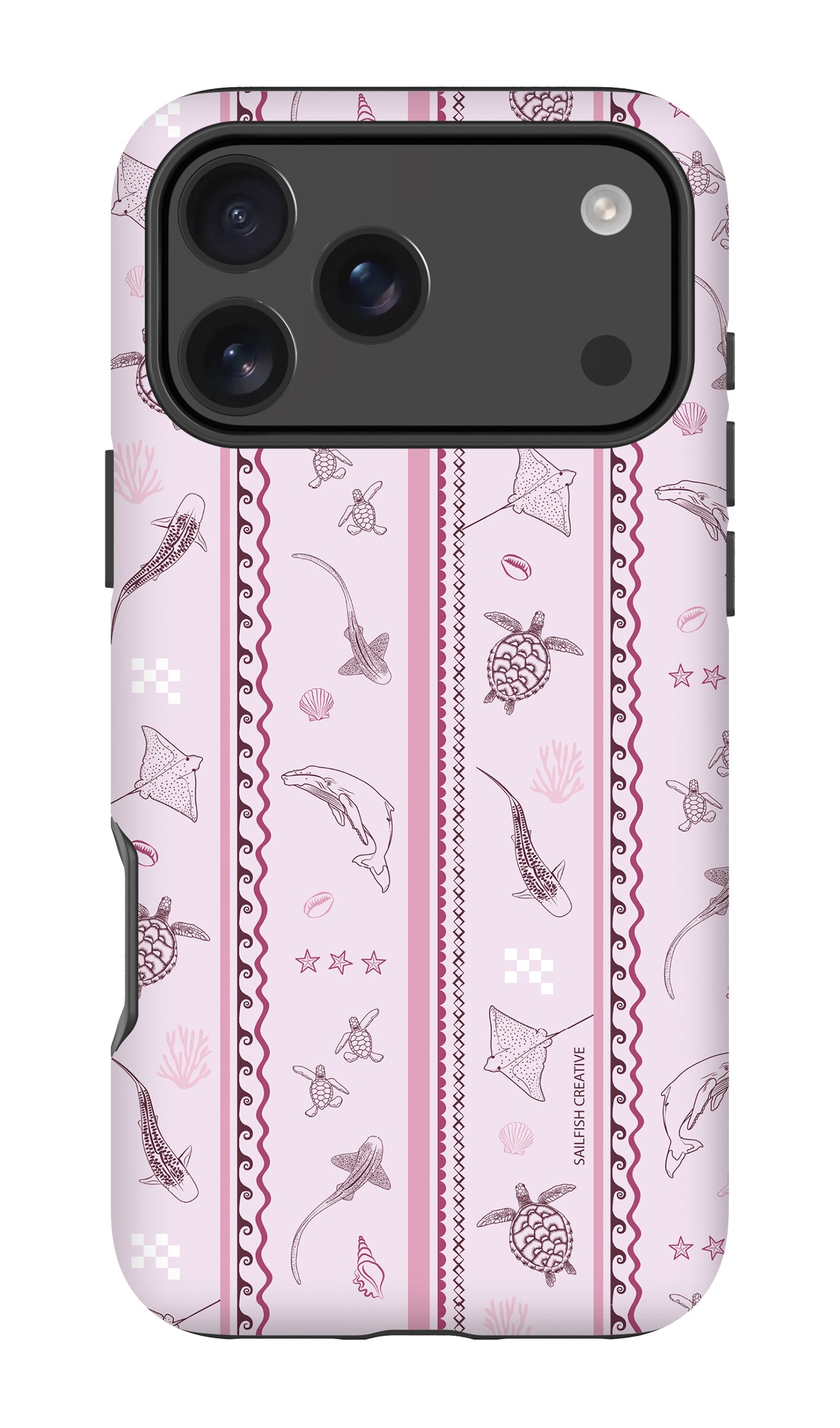 iPhone Tough Phone Case - Candy Stripes Orchid