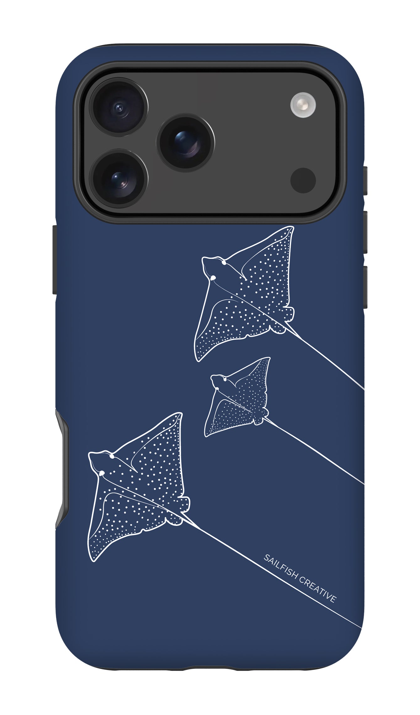 iPhone Phone Case - Eagle Ray Outline Navy