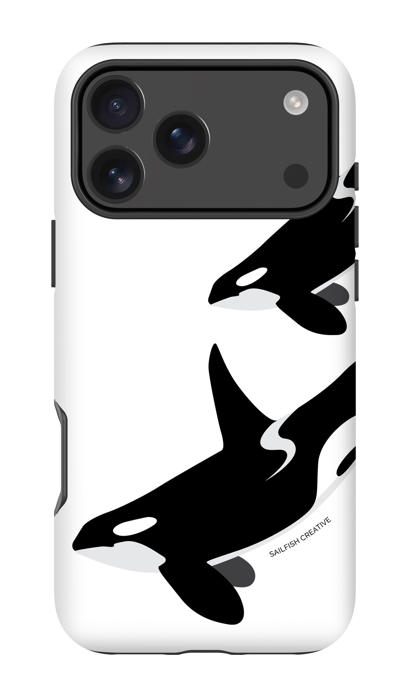 iPhone Tough Phone Case - Orca Killer Whale White
