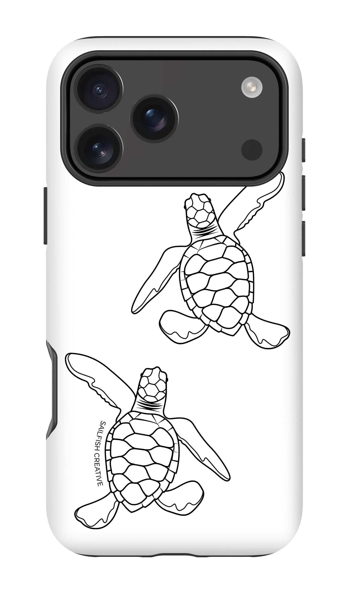 iPhone Tough Phone Case - Turtle Hatchlings Outline