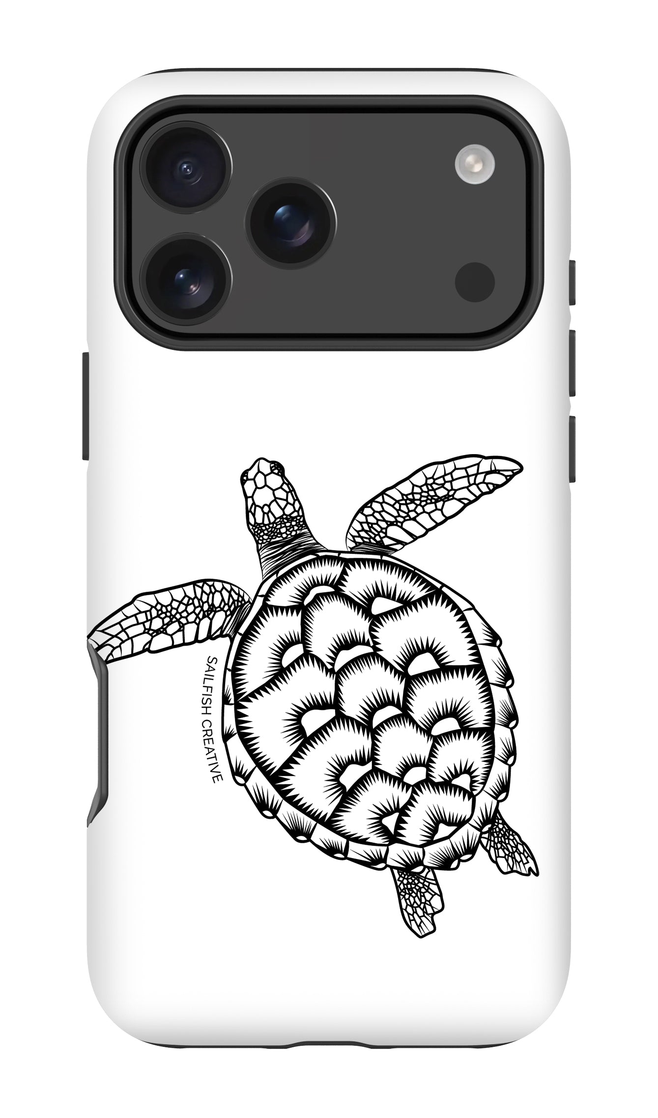 iPhone Tough Phone Case - Turtle Outline