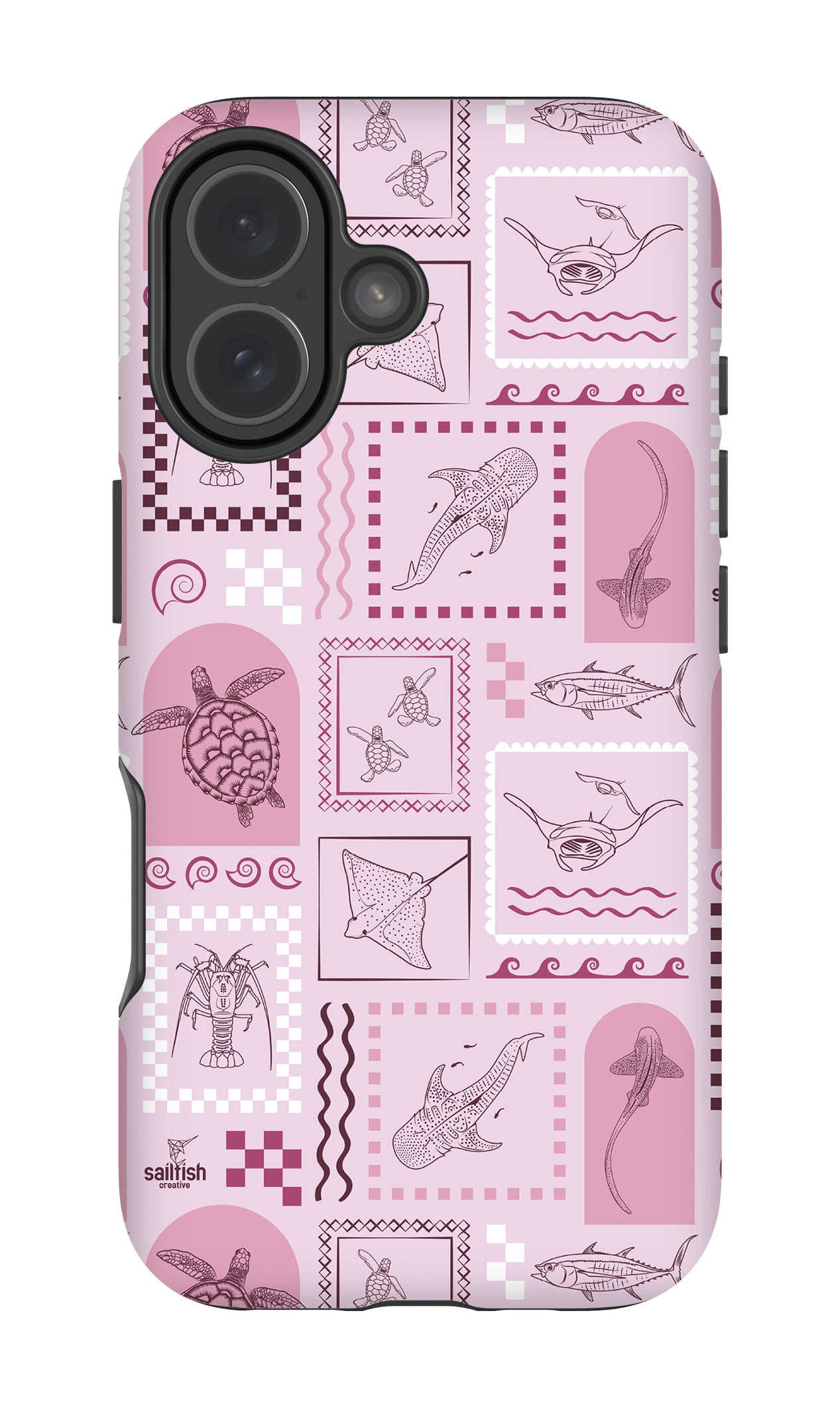 iPhone Tough Phone Case - Arches Print Orchid