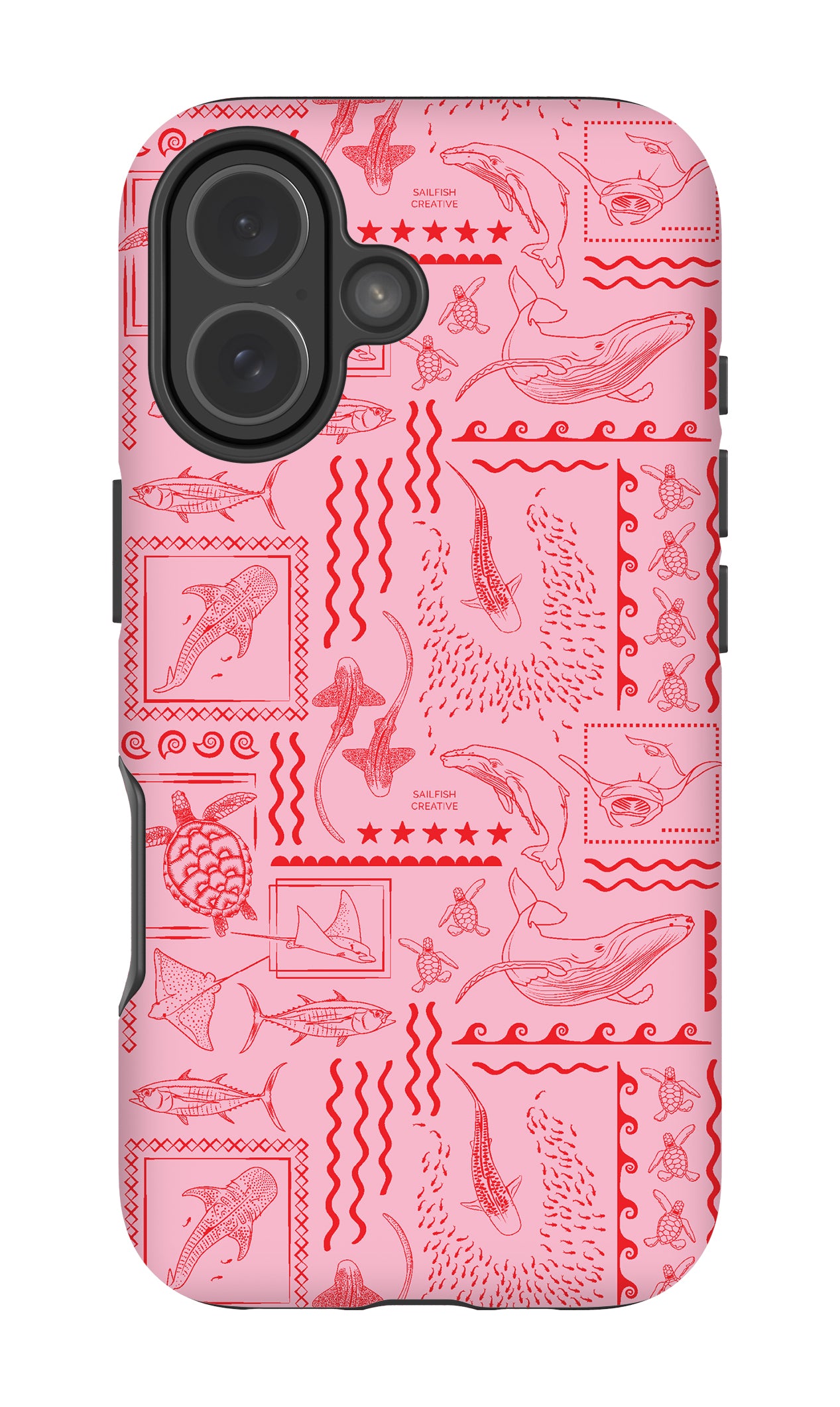 iPhone Tough Phone Case - Busy Print Pinks