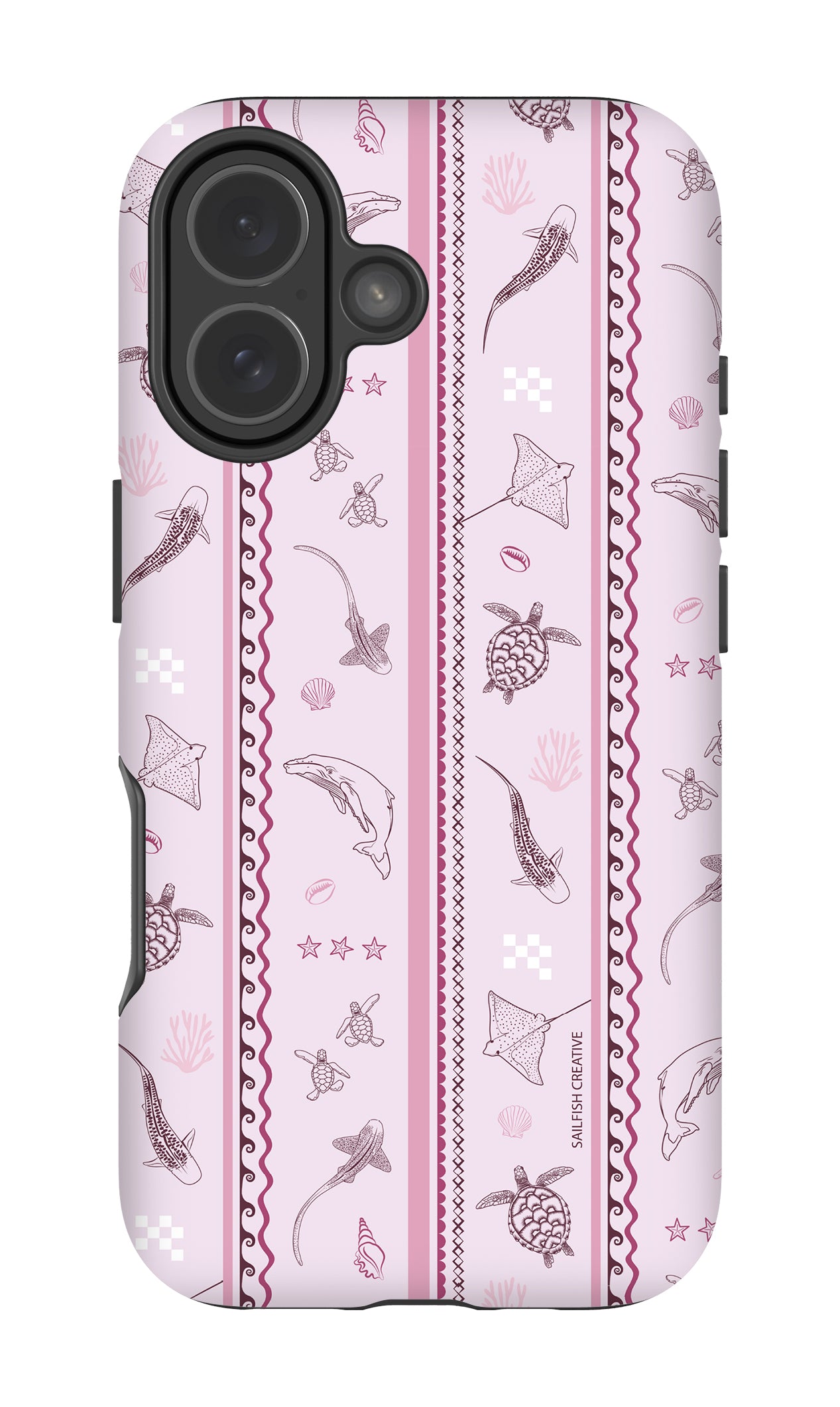 iPhone Tough Phone Case - Candy Stripes Orchid