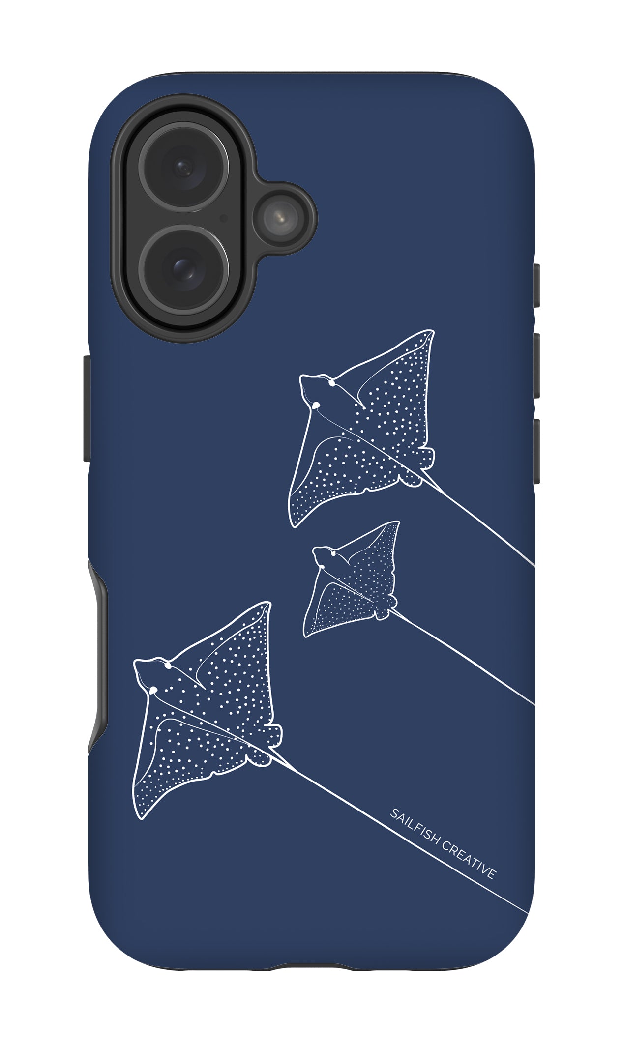 iPhone Phone Case - Eagle Ray Outline Navy