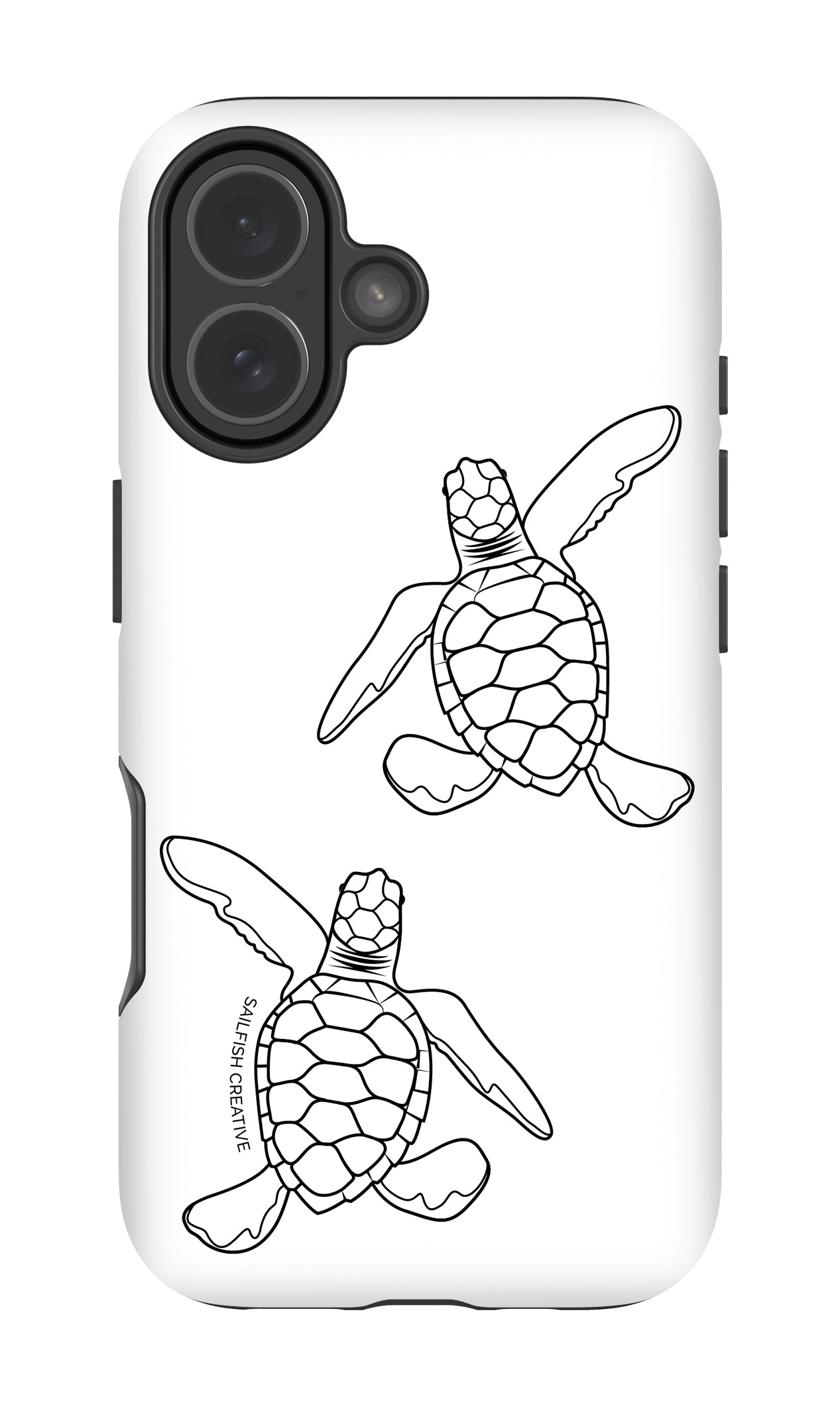 iPhone Tough Phone Case - Turtle Hatchlings Outline