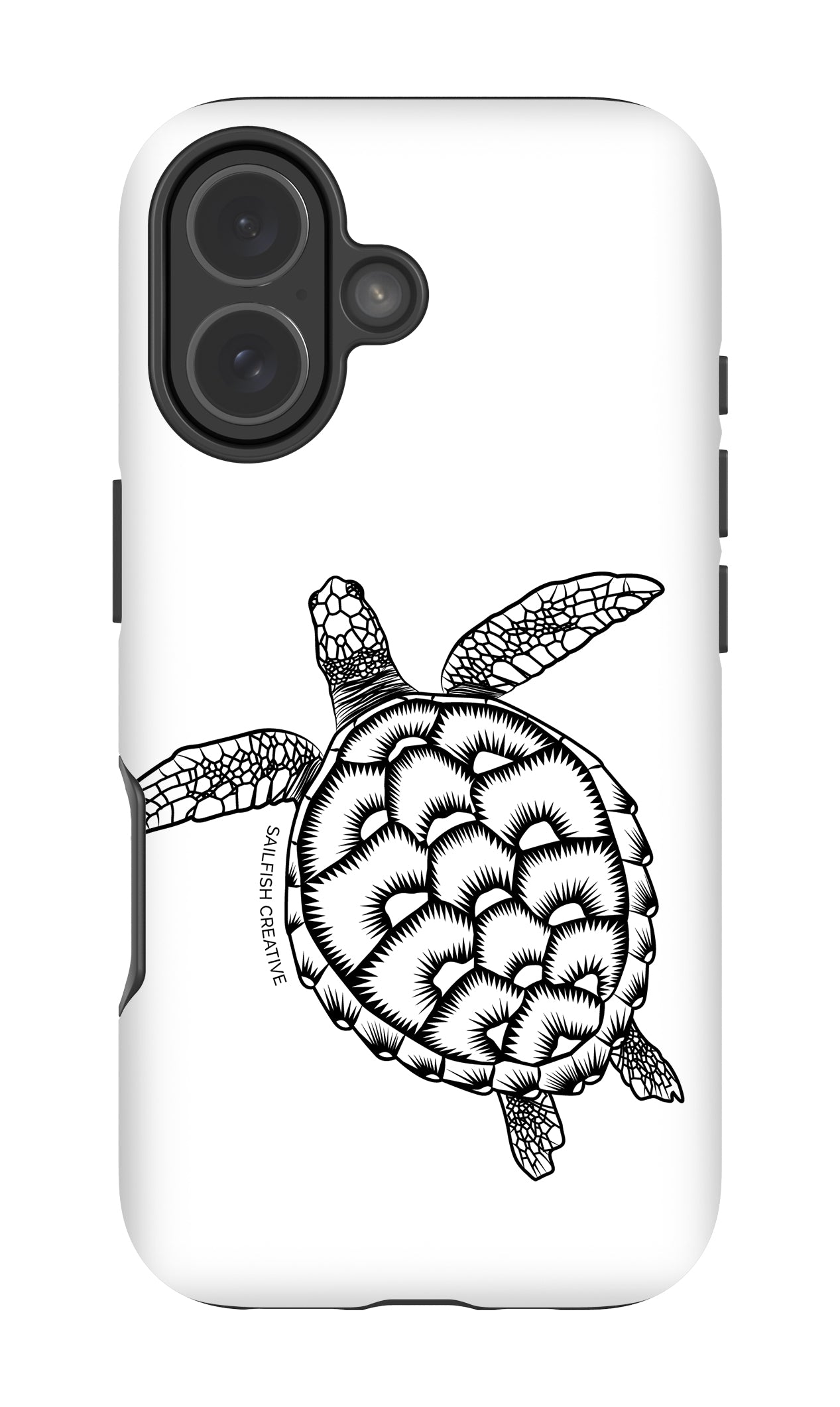 iPhone Tough Phone Case - Turtle Outline