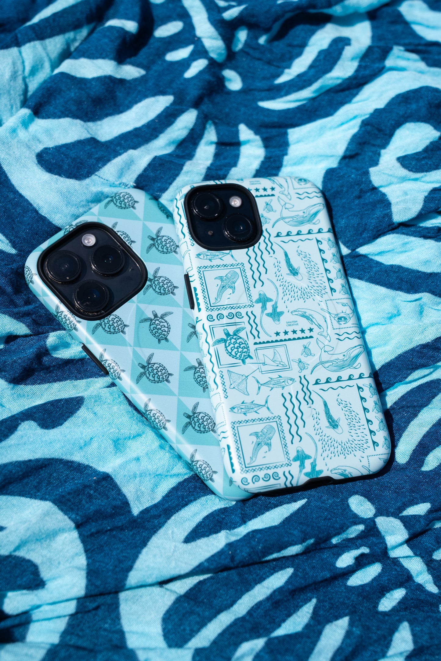 iPhone Phone Case - Turtle Diamonds Teal