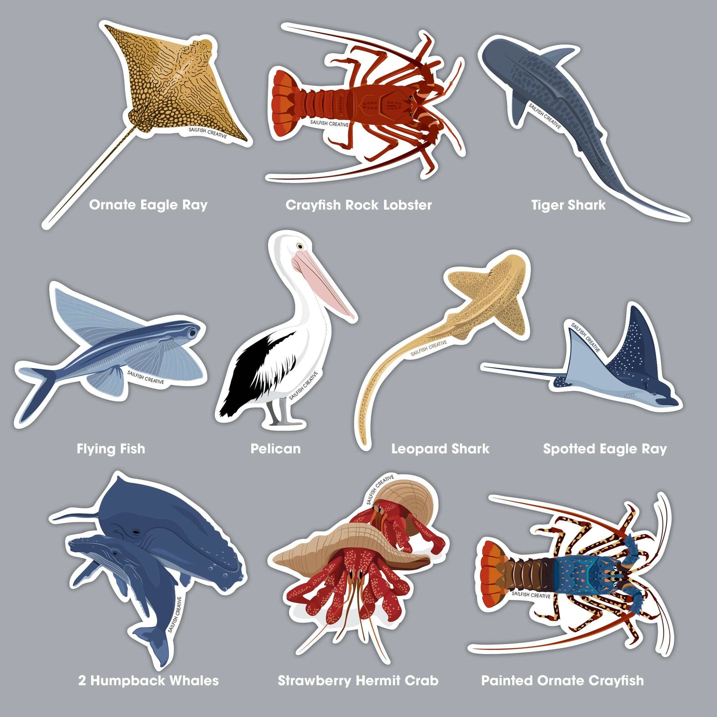10 STICKERS - Build a Bundle - Sailfish Creative