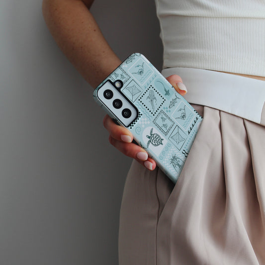 Samsung Phone Case - Arches Print Teal