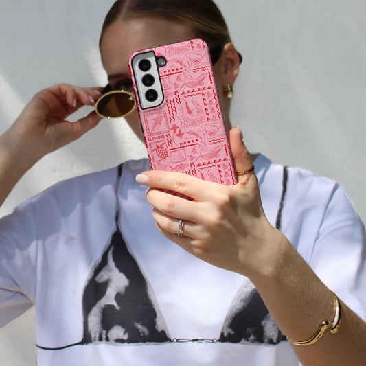 Samsung Phone Case - Busy Print Pinks
