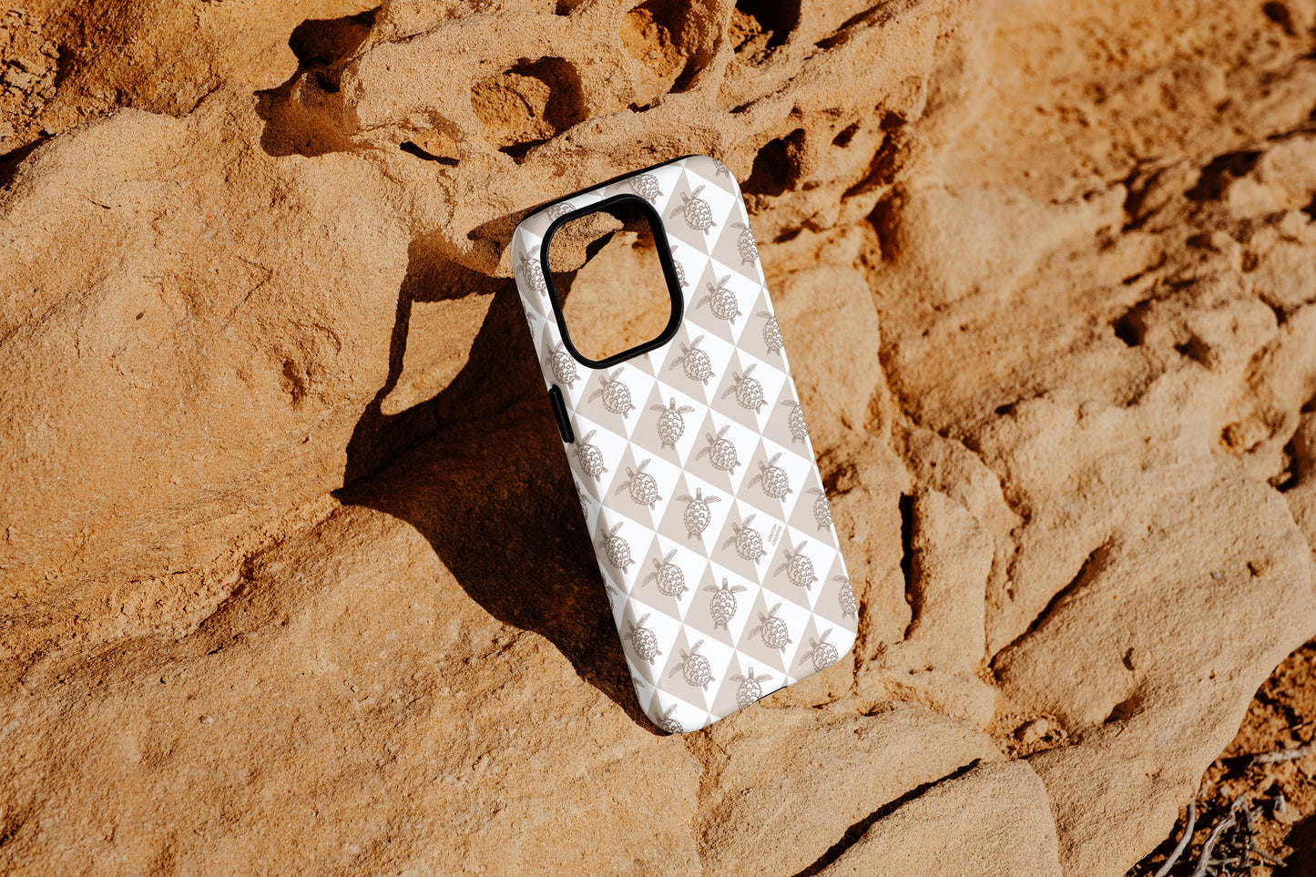 iPhone Tough Phone Case - Turtle Diamonds Neutral