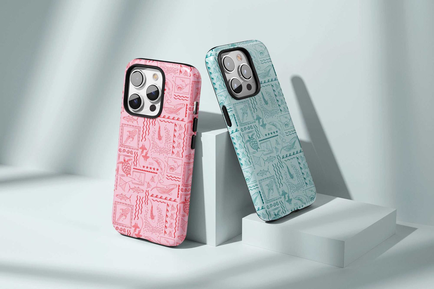 iPhone Tough Phone Case - Busy Print Pinks