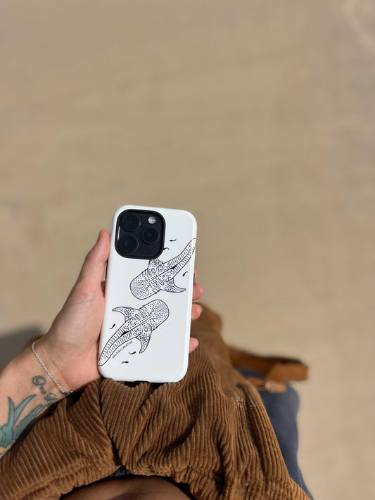 iPhone Tough Phone Case - Whale Sharks Outline - Sailfish Creative