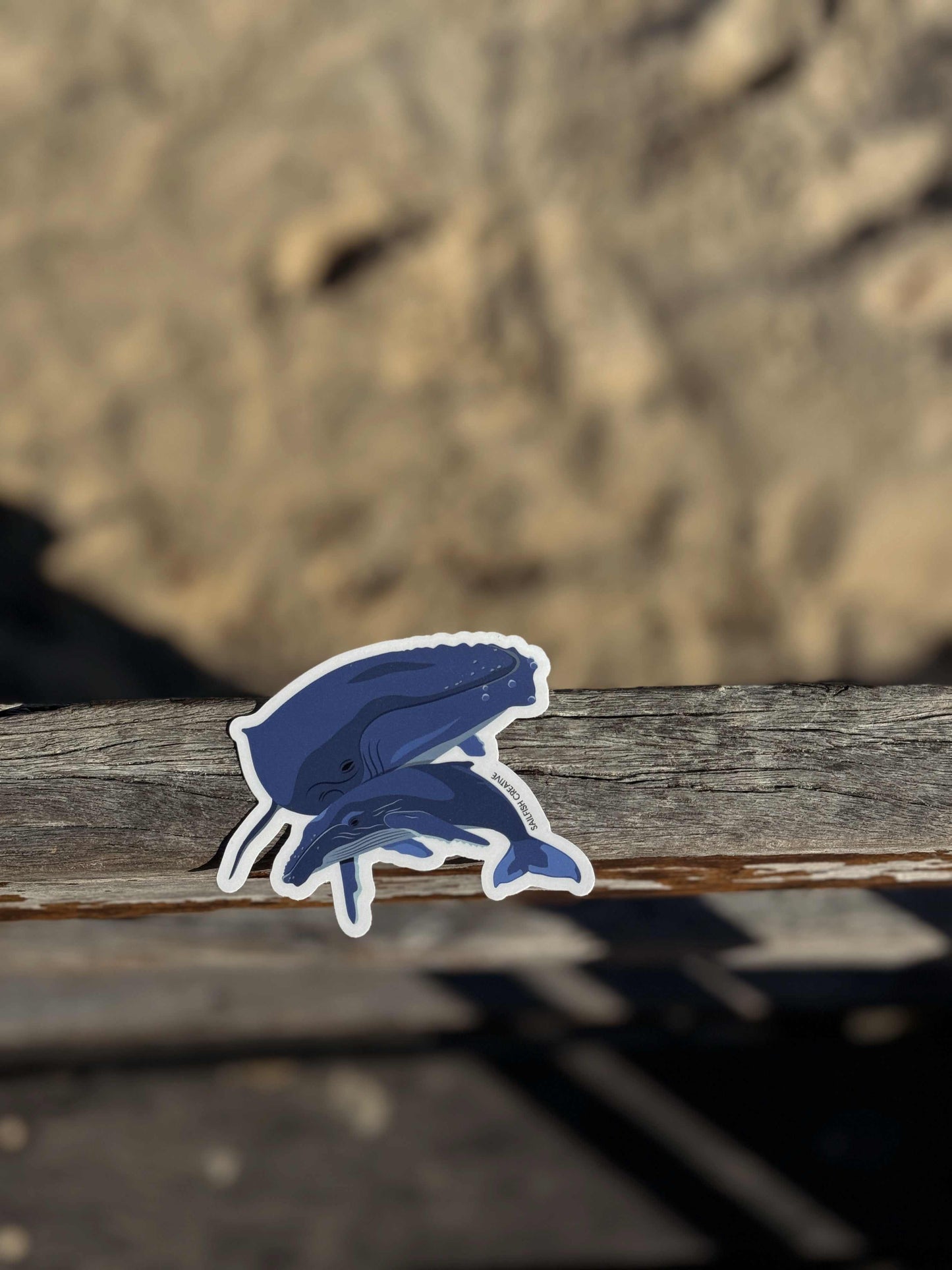 Sticker - 2 Humpback Whales Mum and Baby - Sailfish Creative