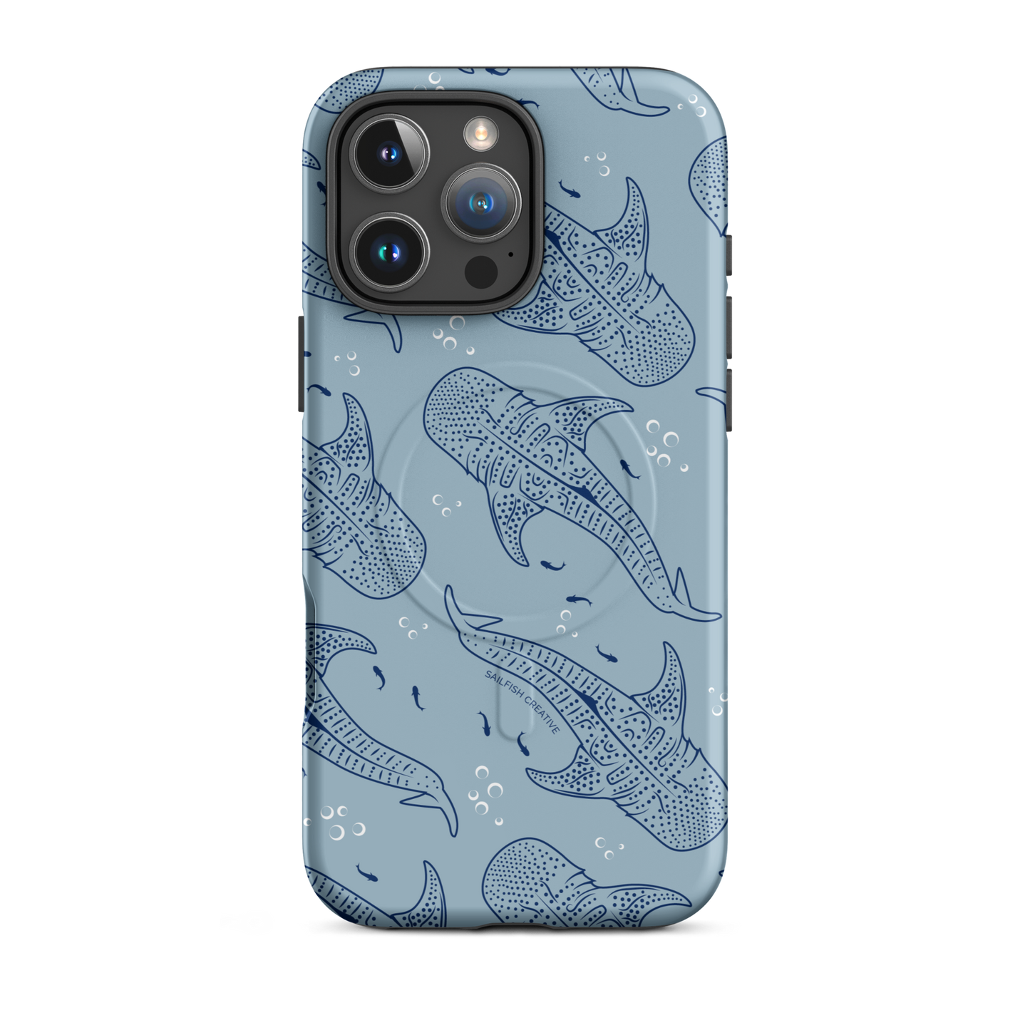iPhone Phone Case - Whale Sharks Pattern Blues