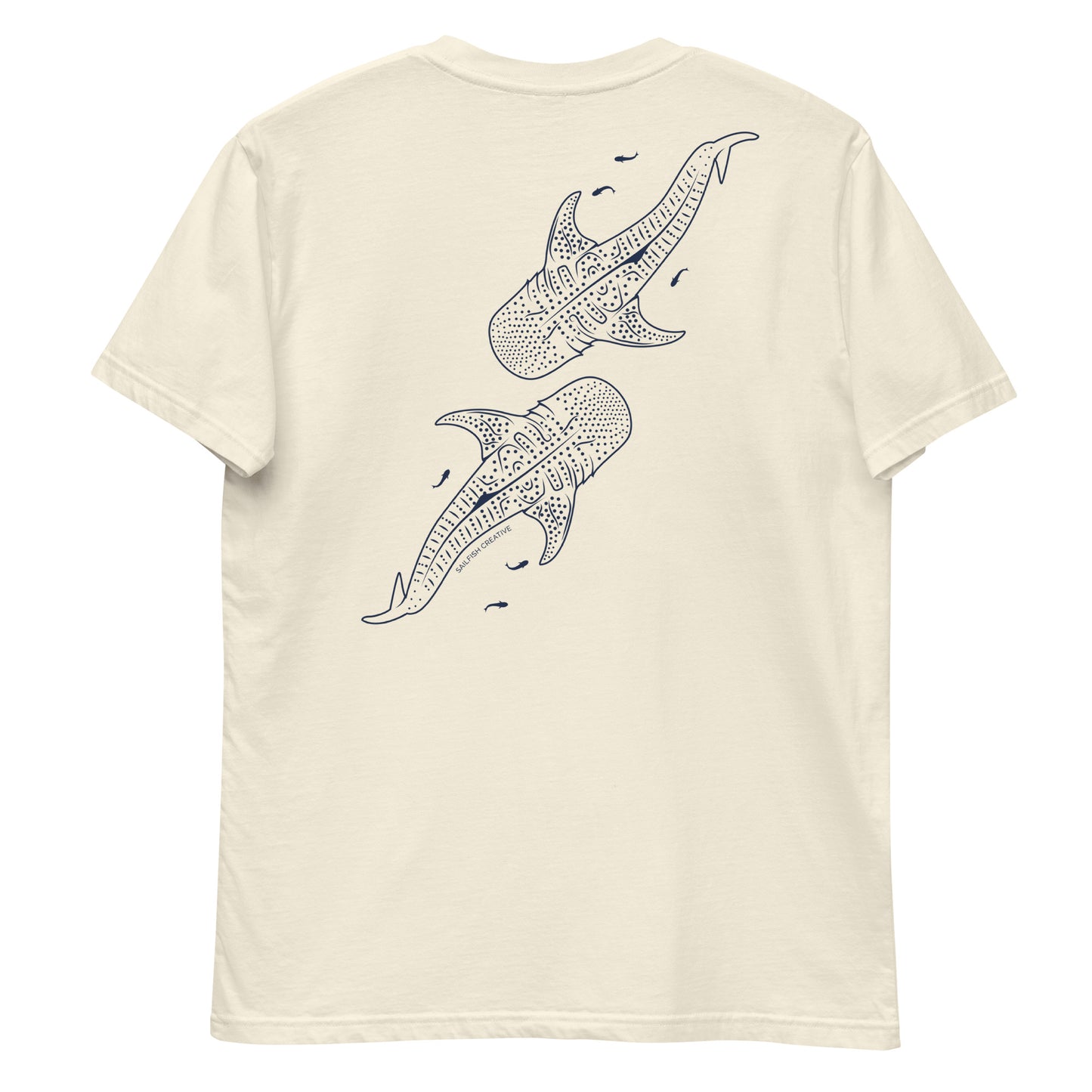 Whale Shark Line Art - Mens Staple T-Shirt - Sailfish Creative