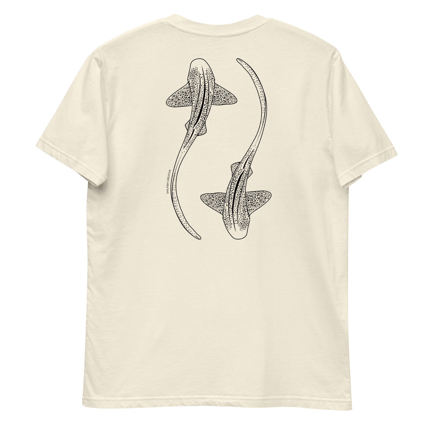 Leopard Shark Line Art - Mens Staple T-Shirt - Sailfish Creative