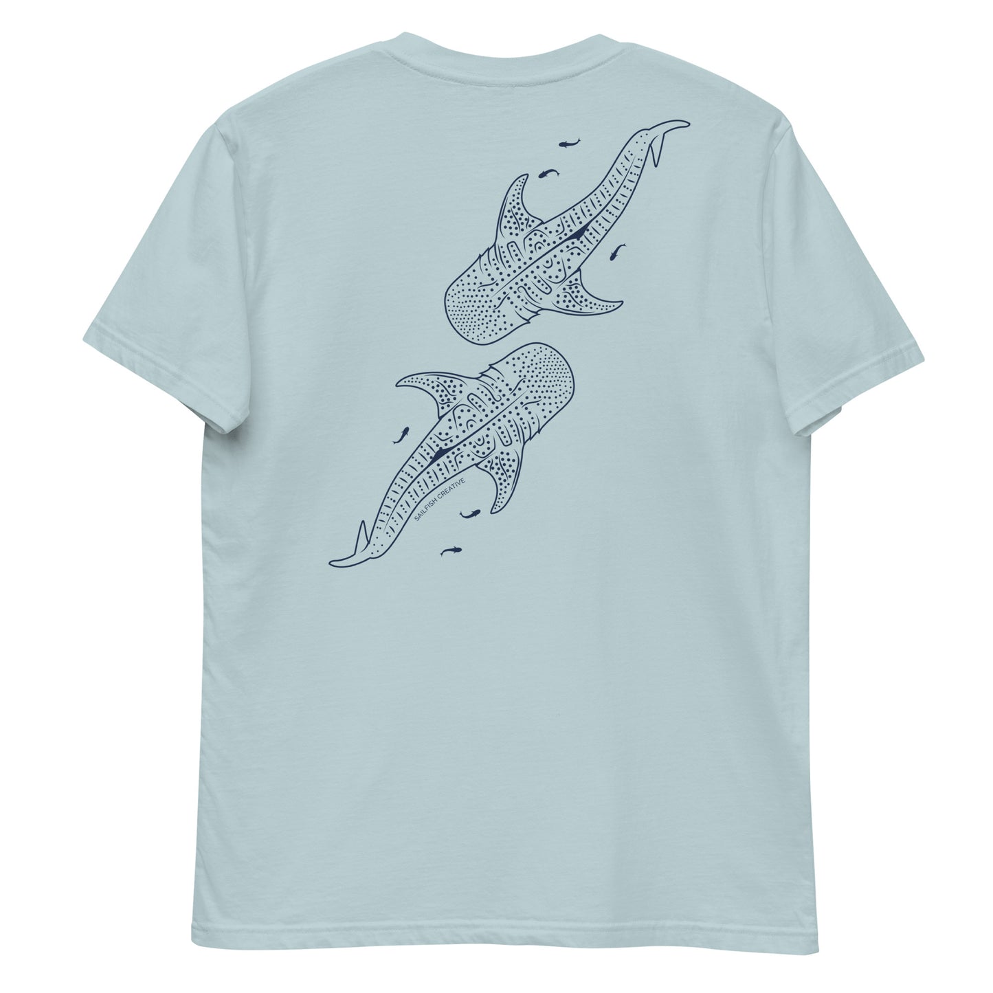 Whale Shark Line Art - Mens Staple T-Shirt - Sailfish Creative