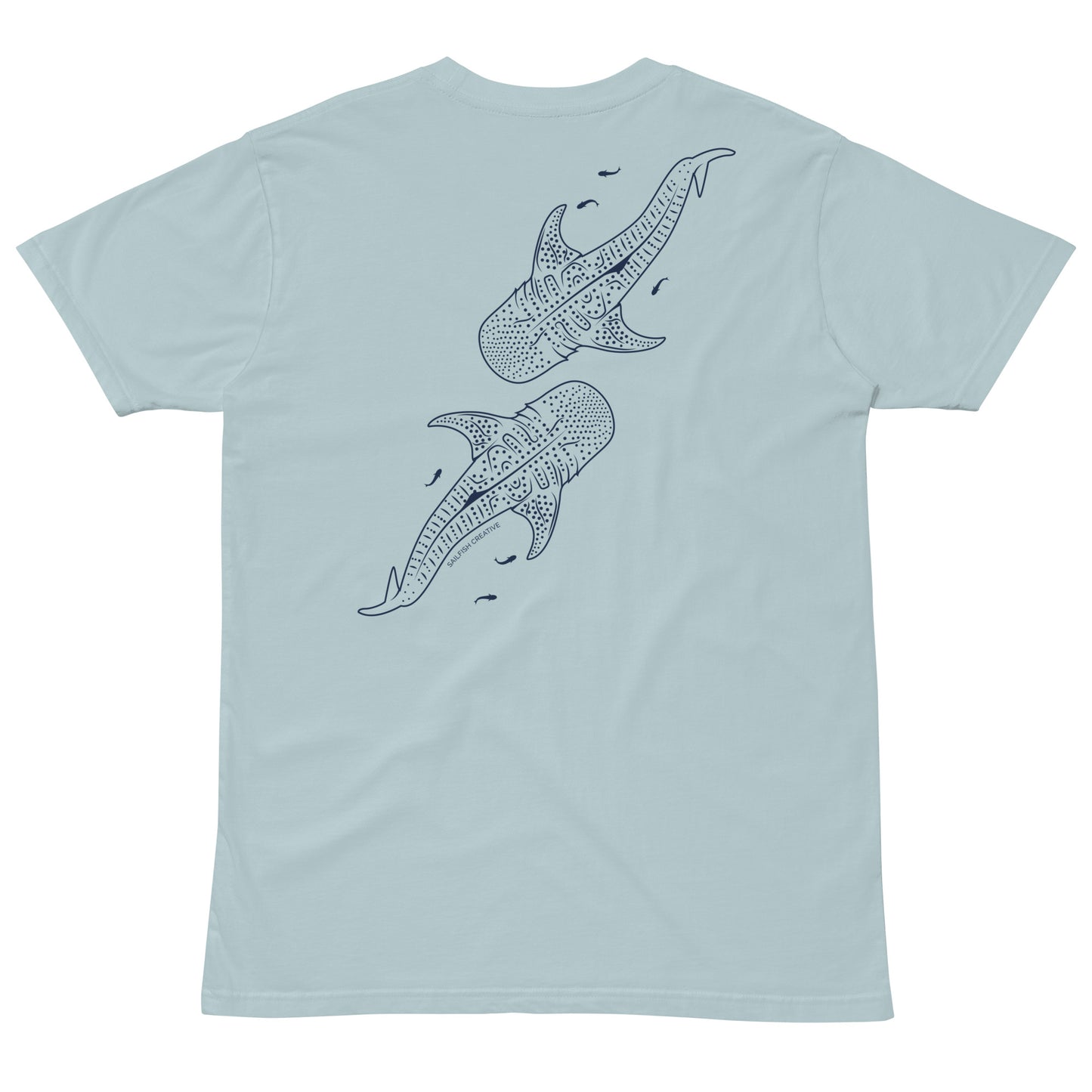 Whale Shark Line Art - Mens Staple T-Shirt - Sailfish Creative