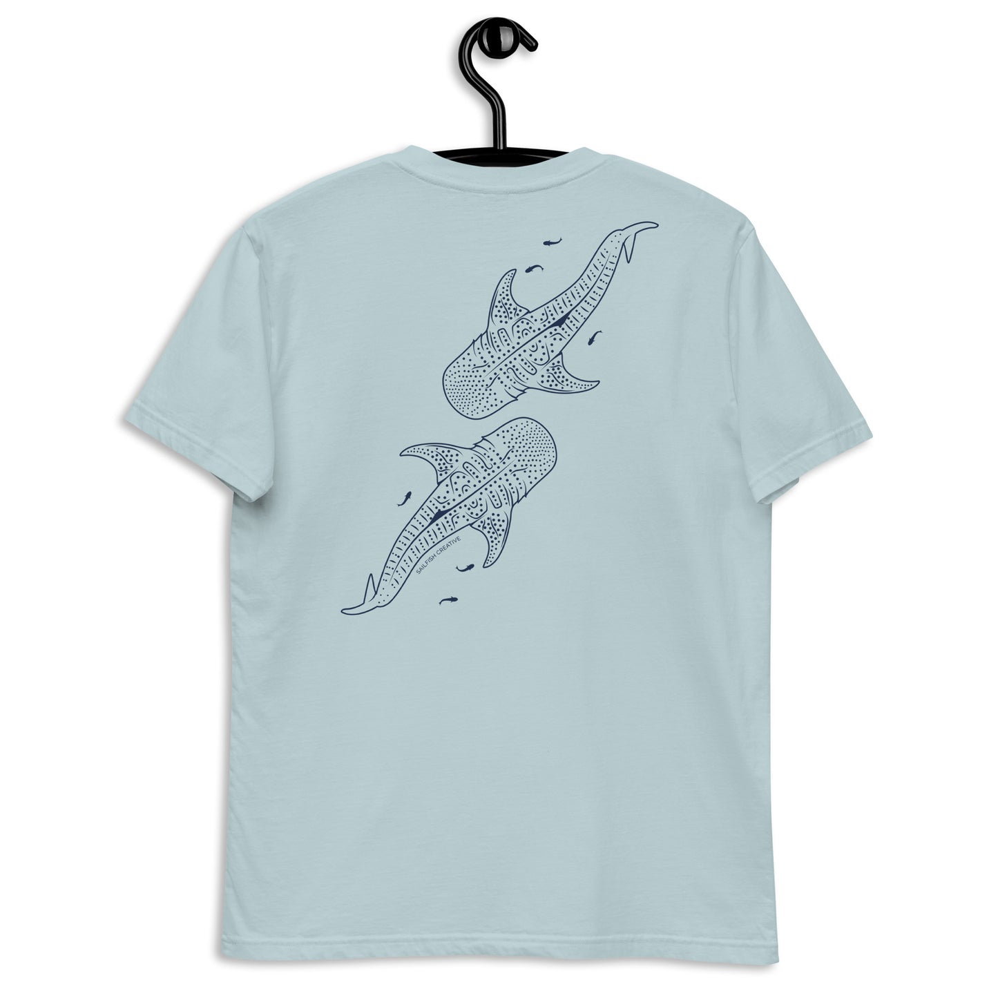 Whale Shark Line Art - Mens Staple T-Shirt - Sailfish Creative