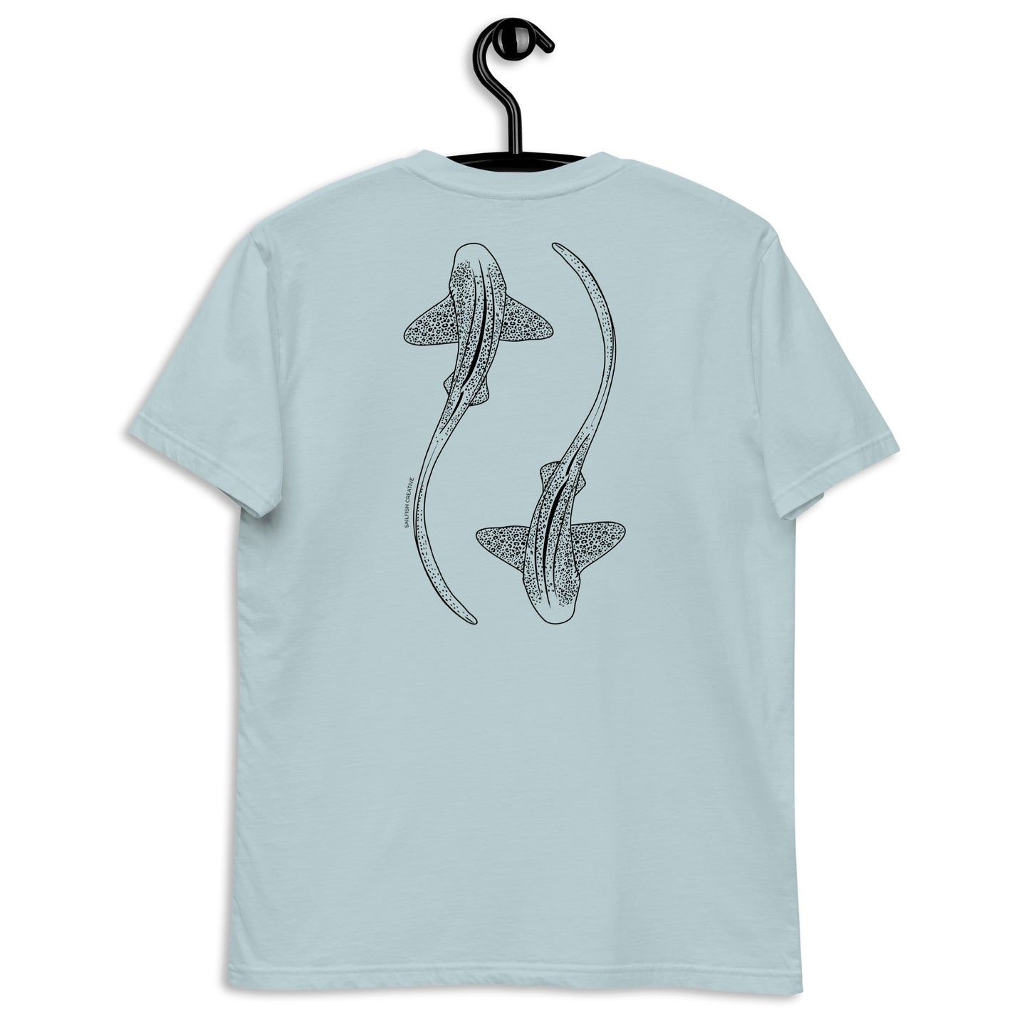 Leopard Shark Line Art - Mens Staple T-Shirt - Sailfish Creative