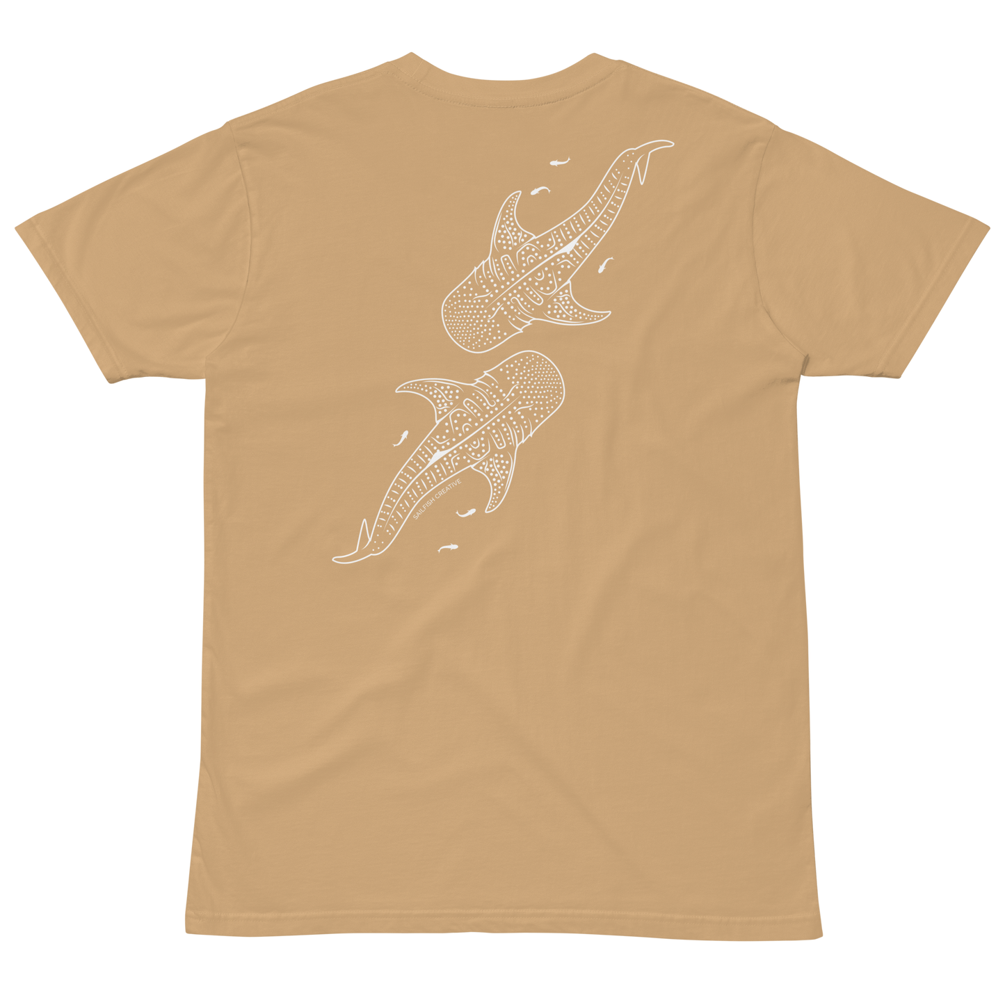 Whale Shark Line Art - Mens Staple T-Shirt - Sailfish Creative