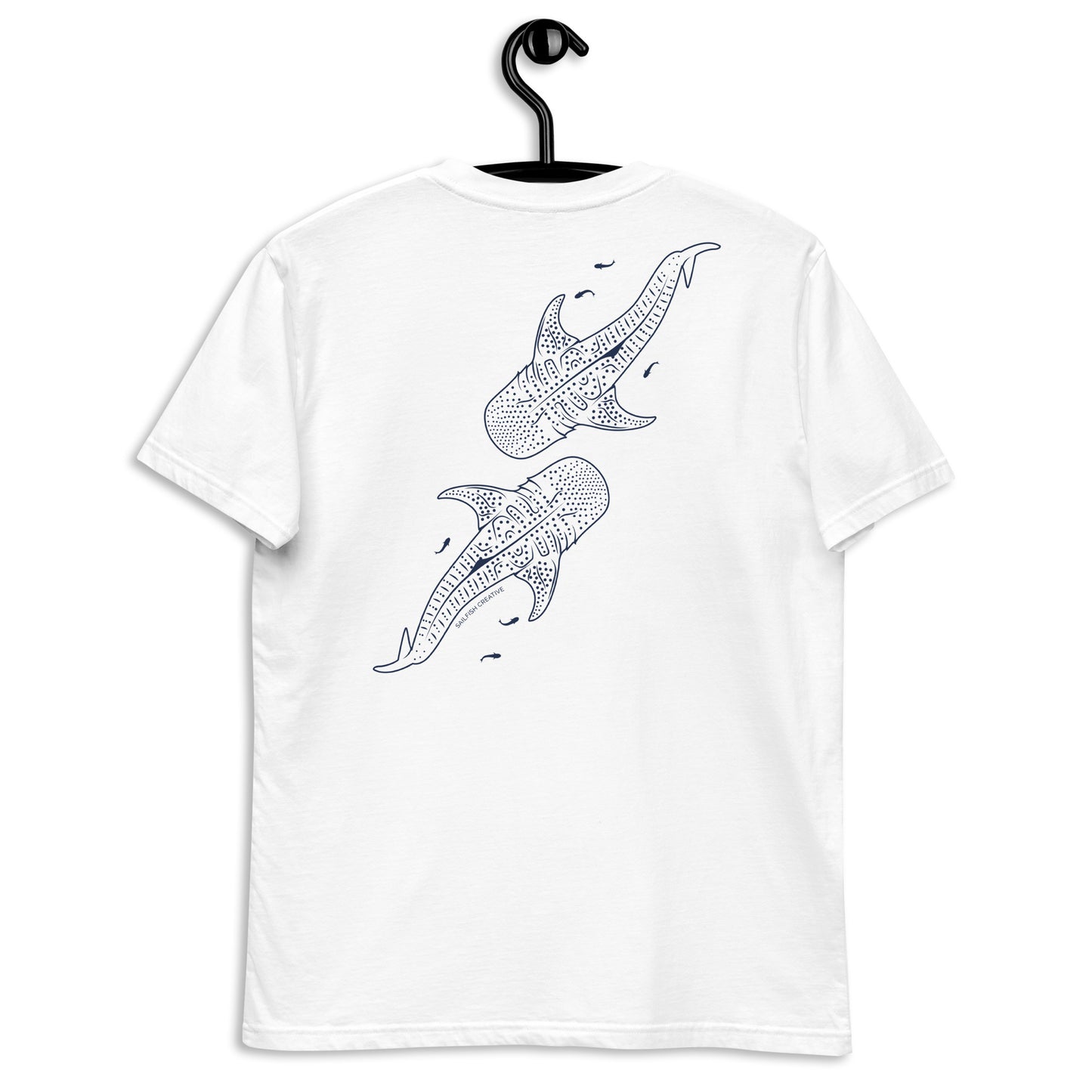 Whale Shark Line Art - Mens Staple T-Shirt - Sailfish Creative