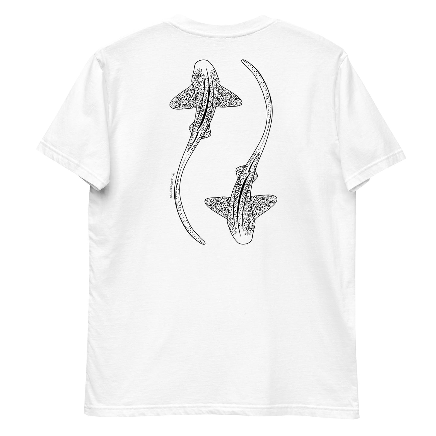 Leopard Shark Line Art - Mens Staple T-Shirt - Sailfish Creative