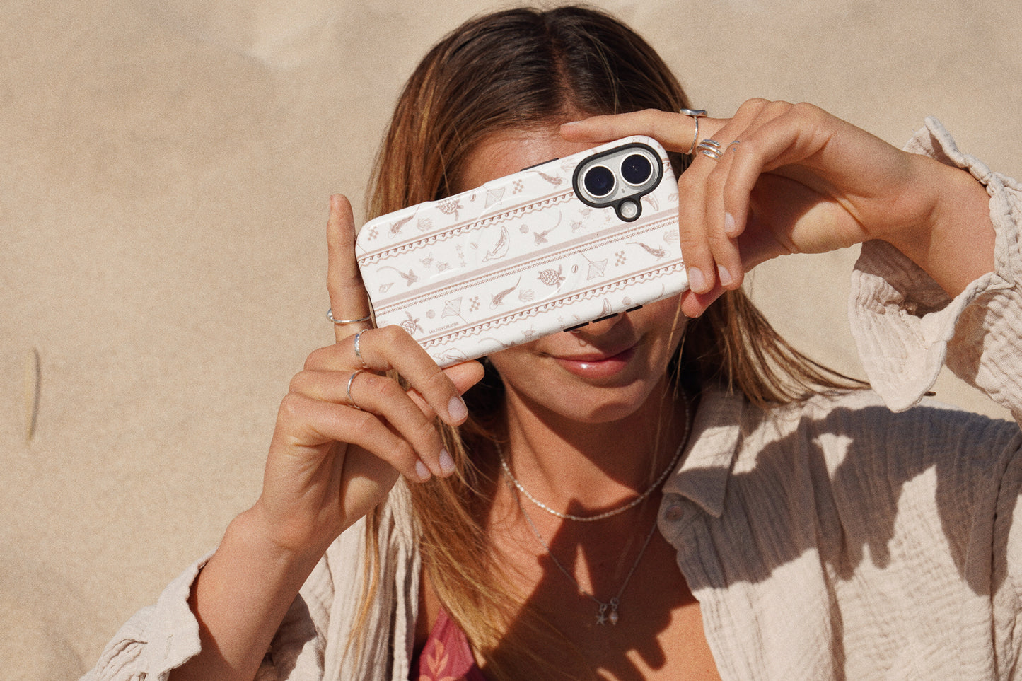 iPhone Phone Case - Candy Stripes Beige