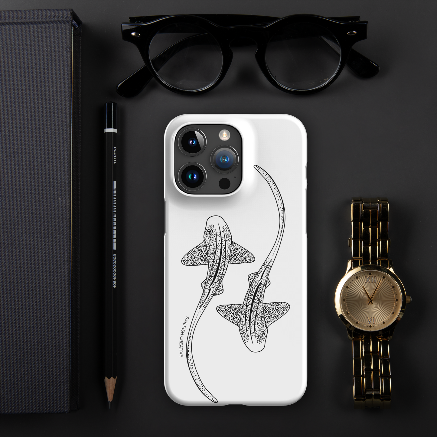 iPhone Snap Phone Case - Leopard Sharks Outline - Sailfish Creative