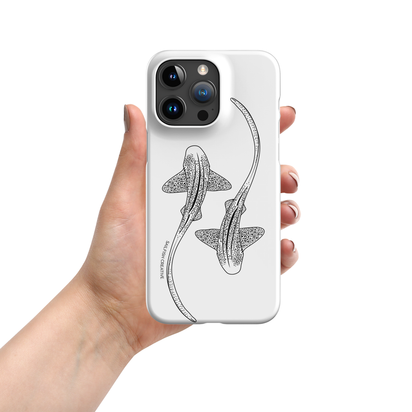 iPhone Snap Phone Case - Leopard Sharks Outline - Sailfish Creative