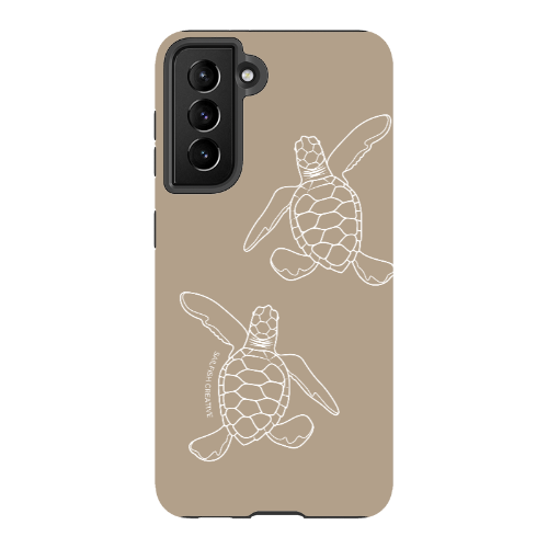 Samsung Tough Case - Turtle Hatchlings Outline Natural