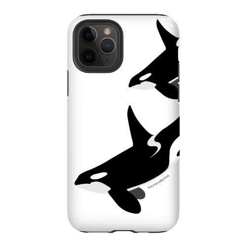 iPhone Tough Phone Case - Orca Killer Whale White