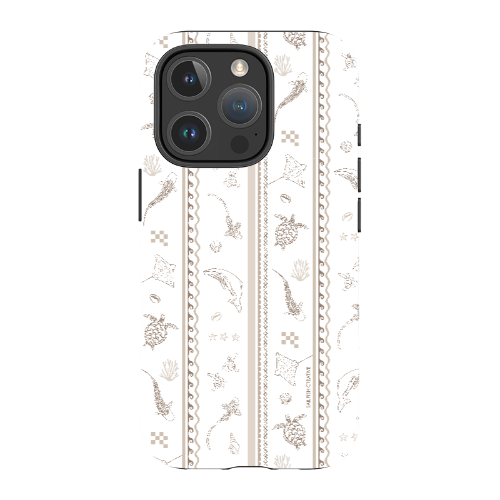 iPhone Tough Phone Case - Candy Stripes Beige