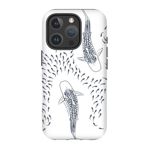 iPhone Tough Phone Case - Tiger Sharks Outline - Sailfish Creative