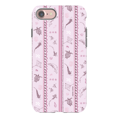 iPhone Tough Phone Case - Candy Stripes Orchid
