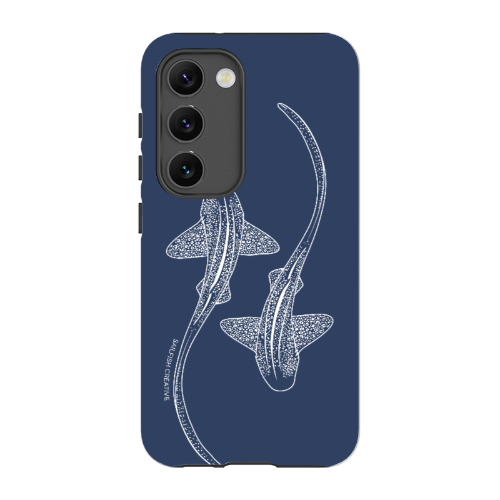 Samsung Tough Case - Leopard Sharks Outline Navy - Sailfish Creative