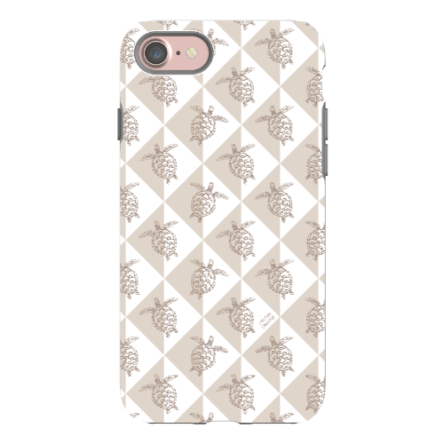 iPhone Tough Phone Case - Turtle Diamonds Neutral