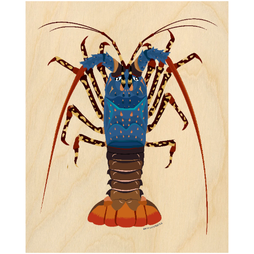 Wood Wall Art - Painted Cray - Sailfish Creative