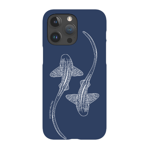 iPhone Snap Phone Case - Leopard Sharks Outline Navy - Sailfish Creative