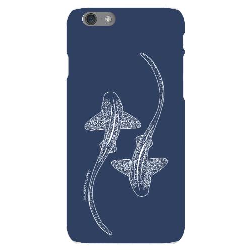 iPhone Snap Phone Case - Leopard Sharks Outline Navy - Sailfish Creative