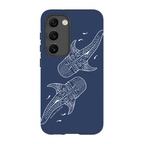 Samsung Tough Case - Whale Sharks Outline Navy - Sailfish Creative