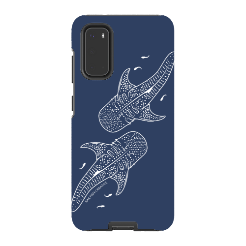 Samsung Tough Case - Whale Sharks Outline Navy - Sailfish Creative