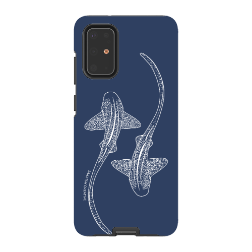 Samsung Tough Case - Leopard Sharks Outline Navy - Sailfish Creative