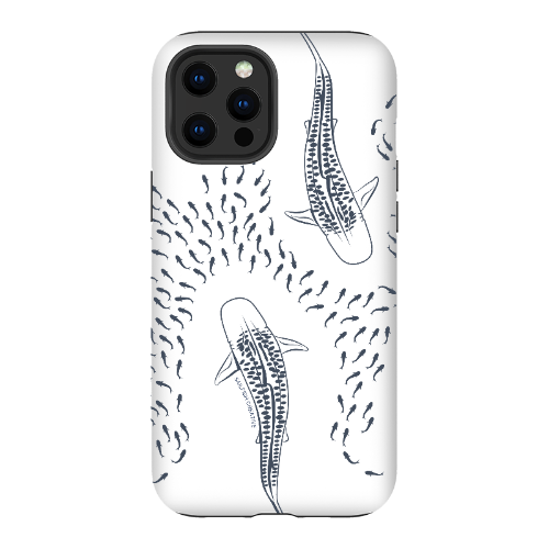 iPhone Tough Phone Case - Tiger Sharks Outline - Sailfish Creative