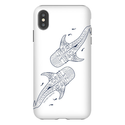 iPhone Phone Case - Whale Sharks Outline