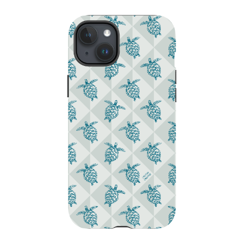iPhone Tough Phone Case - Turtle Diamonds Coastal Storm