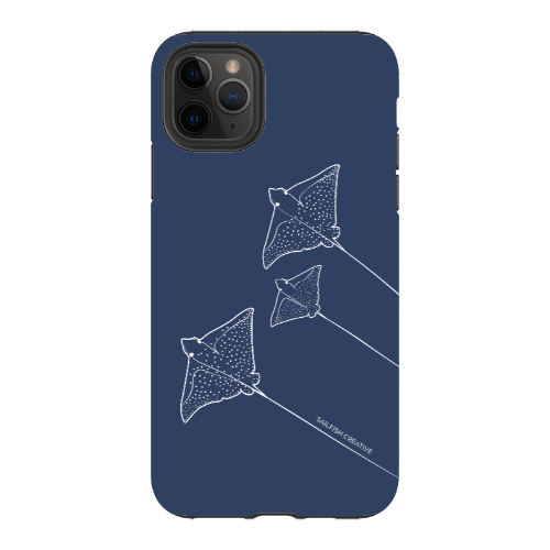 iPhone Tough Phone Case - Eagle Ray Outline Navy - Sailfish Creative
