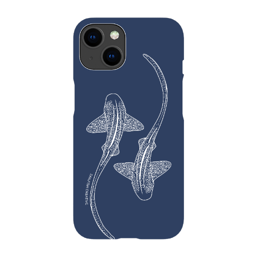 iPhone Snap Phone Case - Leopard Sharks Outline Navy - Sailfish Creative